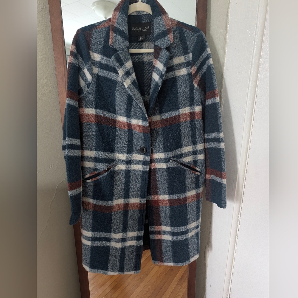 Plaid Coat By Rachel Zoe - Picture 3 of 5